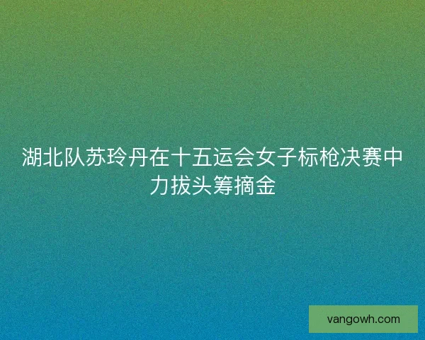湖北队苏玲丹在十五运会女子标枪决赛中力拔头筹摘金